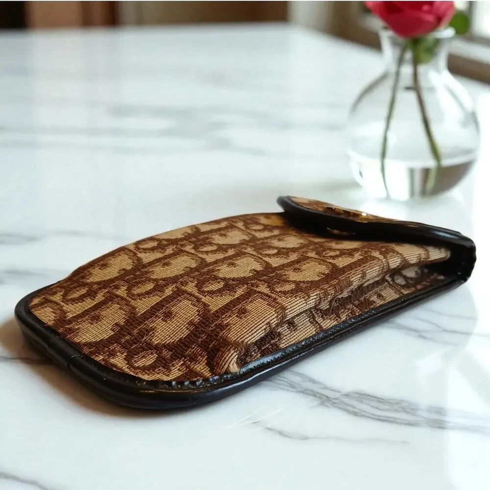 FLASH SALE Christian Dior Lady Dior Vintage Eyeglass & Accessory Case Jacquard